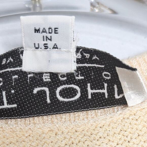 St. John Collection Vintage Pastel Knit Button Up Cardigan Short Sleeve Crewneck - Picture 8 of 8